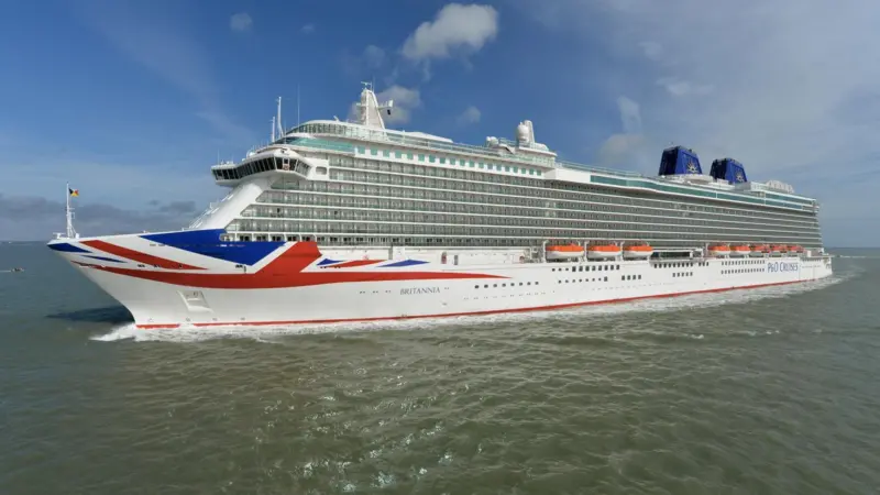 Southampton homecoming for the Italian-built Britannia, seen arriving prior to official naming in March. Photo by James Morgan.