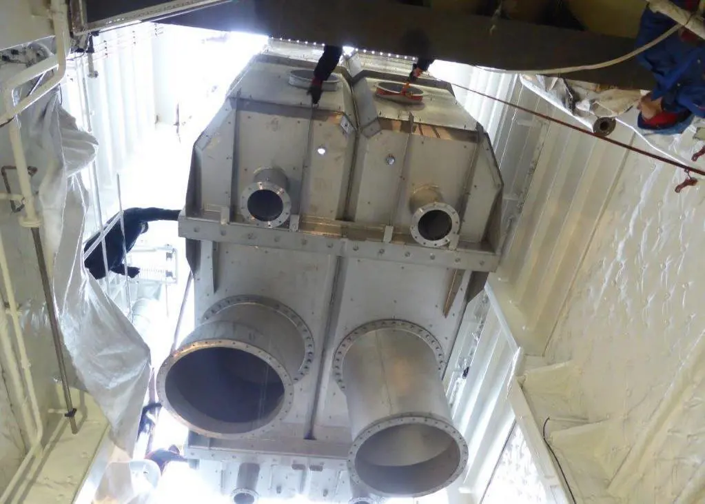 Marine Exhaust Technology's hybrid scrubber on DFDS vessel 'Ark Dania'