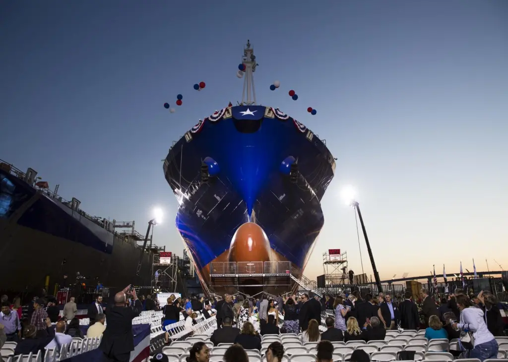 The world's first LNG-powered container ship, 'Isla Bella', has been launched