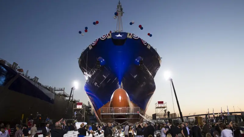 The world's first LNG-powered container ship, 'Isla Bella', has been launched