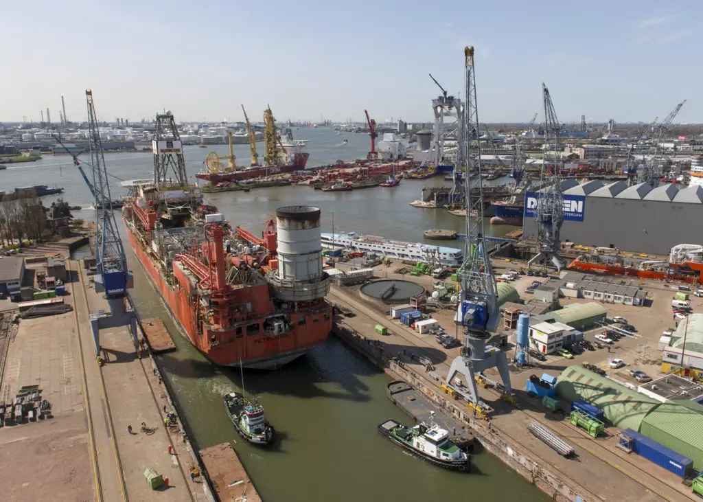 'FPSO Petrojarl I' dry-docked at Damen Shiprepair Rotterdam