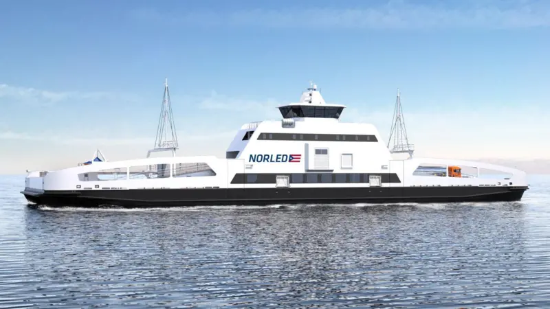‘Ampere’, the first purpose-built all-electric car ferry (photo: Norled)