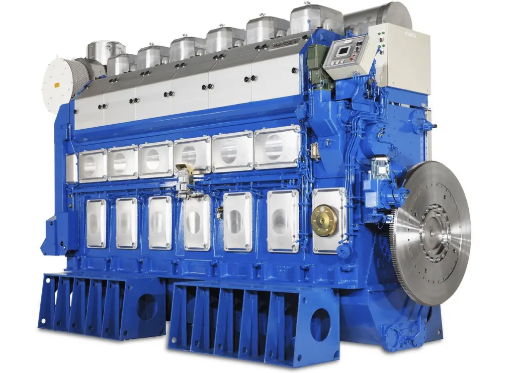The 50DF engine on ethane fuel meets IMO Tier III NOx emissions without secondary cleaning.