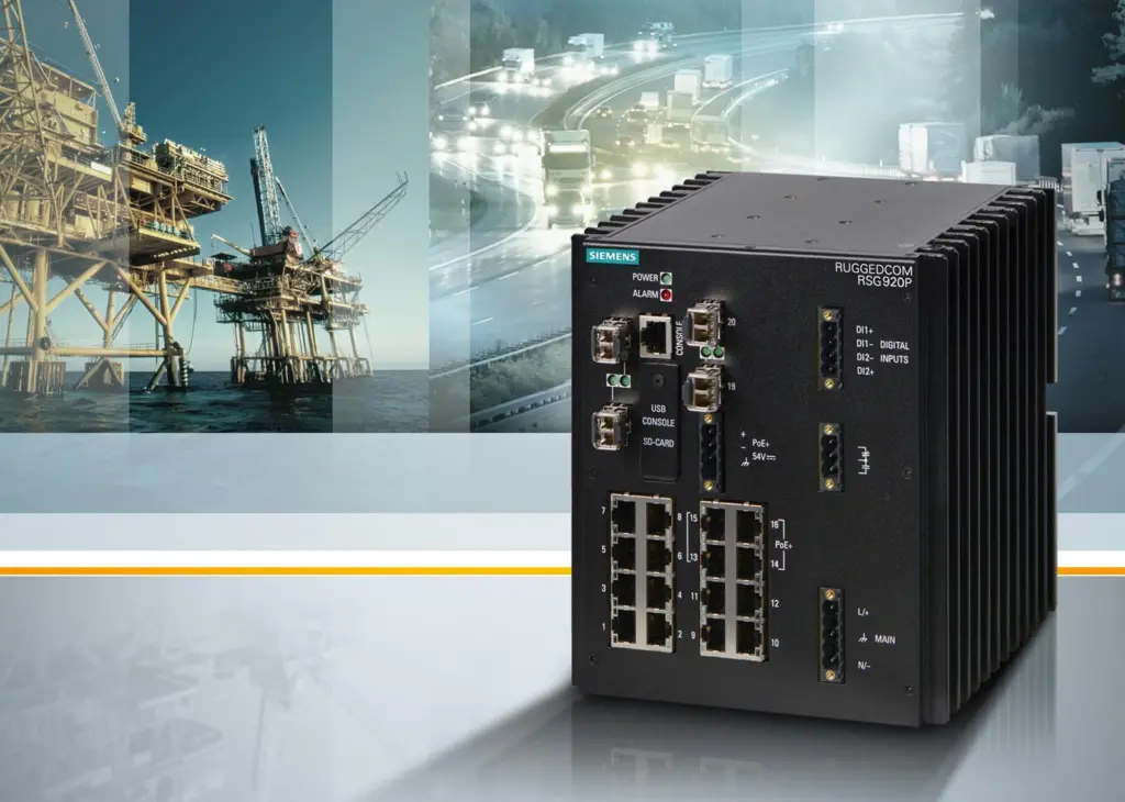 The new Ruggedcom RSG920P, which has been developed for the transportation and oil and gas industries Photo: www.siemens.com/press