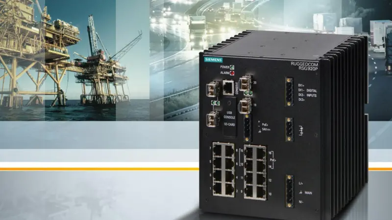 The new Ruggedcom RSG920P, which has been developed for the transportation and oil and gas industries Photo: www.siemens.com/press