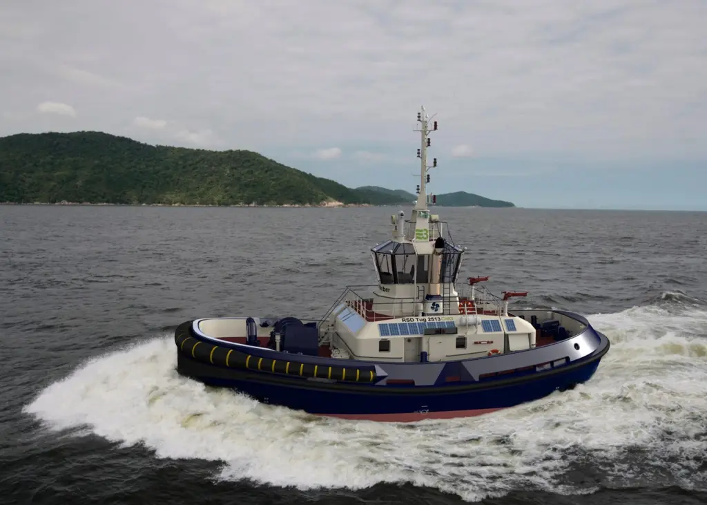 The Svitzer reverse stern drive, LNG-fuelled tug is among eight demonstration concepts under the LeanShips project