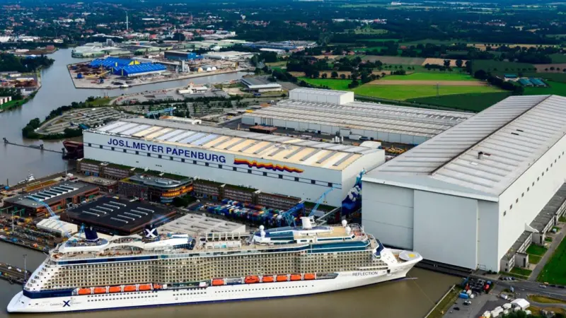 Two vesels for AIDA Cruises will be built at Meyer Werft's yard in Papenburg (pictured), with the remaining vessels to be built in Turku
