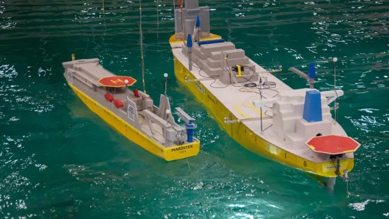 Model basin tests on 'Aquarius II'