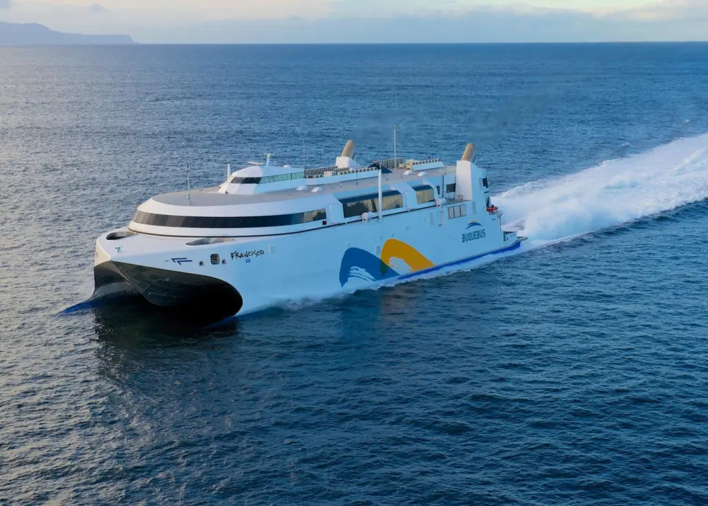 The two GE gas turbines enable 'Francisco' to achieve speeds in excess of 50 knots during normal operation on LNG or Marine Gas Oil