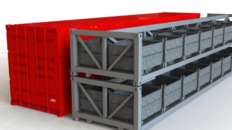 Macgregor’s new 40ft flat rack loose lashings storage system