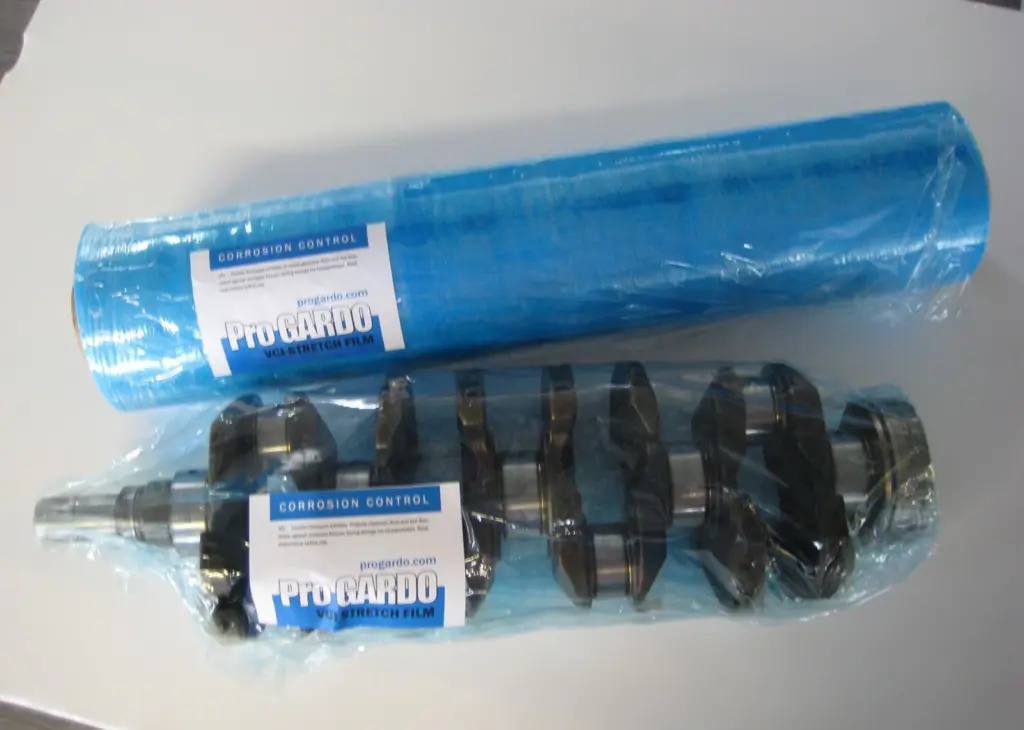 ProGARDO shrink wrap film is impregnated with VCI chemicals, making it ideal for wrapping components or complete plant and machinery