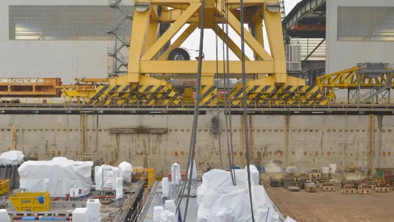 The keel of the first of two ultra-luxury cruise ships that Fincantieri will build for Seabourn has been laid