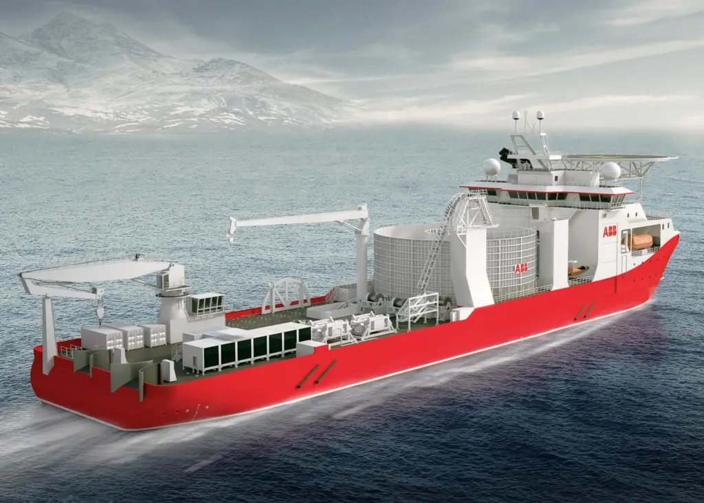The 140m cable layer features an integrated automation and diesel-electric propulsion package, including energy storage for back up in cable loading and propiulsion assistance