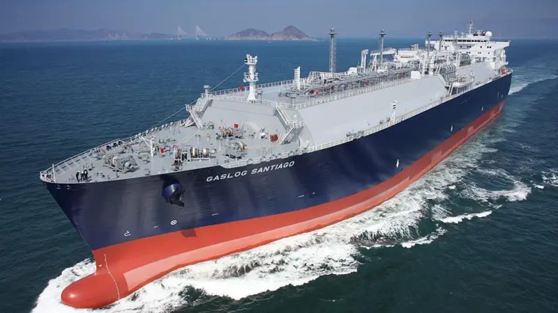 The new agreement covers seven LNG carriers owned by GasLog including 'Santiago', pictured