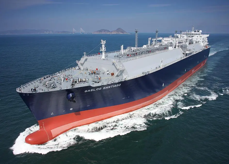 The new agreement covers seven LNG carriers owned by GasLog including 'Santiago', pictured