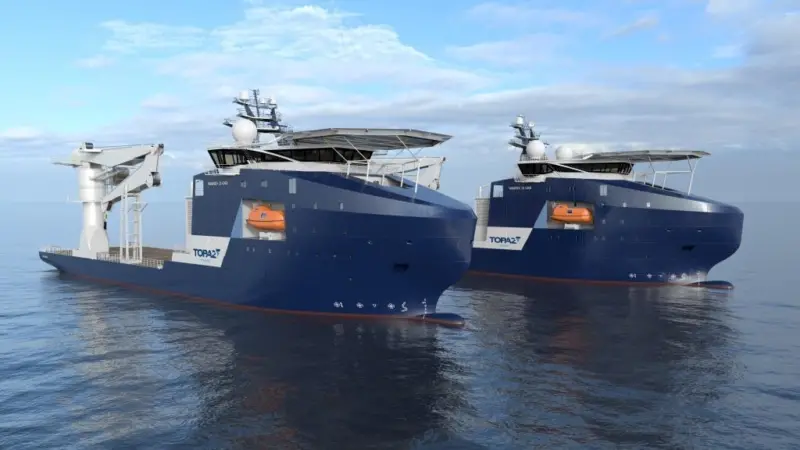 The vessels will be of VARD 3 08 design, measuring a total length of 98.1m