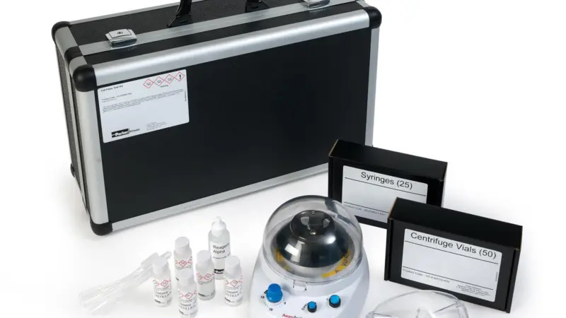 The new Parker Kittiwake cat fines test kit gives results in minutes rather than requiring samples to be sent for laboratory analysis