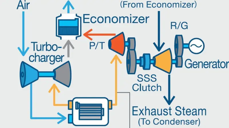 MHI says the waste heat recovery system ensures optimal energy recovery from exhaust gas and steam turbines