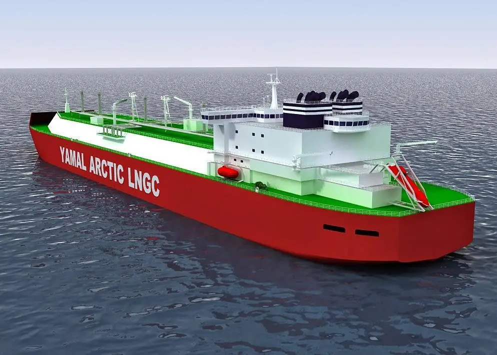 The 15 gas carriers with high icebraking class and heavy winterization will be dual classed by Bureau Veritas and the Russian Register (picture courtesy of DSME)
