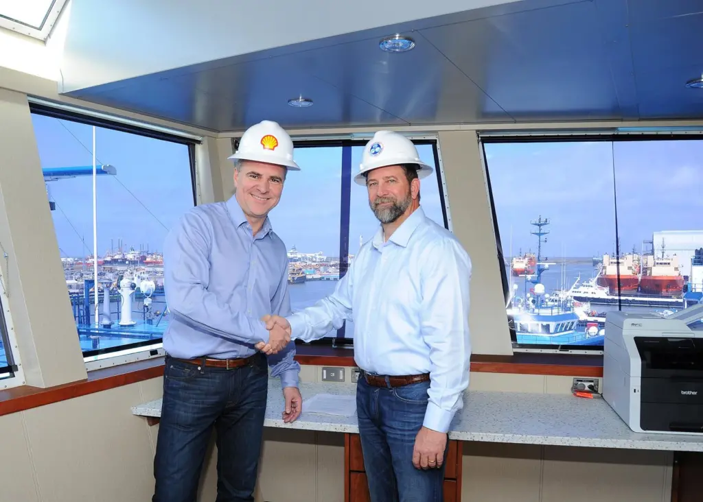 The new LNG-powered OSV is chartered from Harvey Gulf International Marine