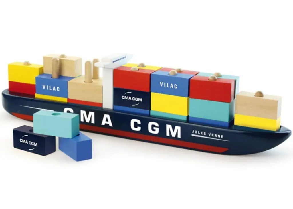 CMA CGM said this is the first maritime-themed wooden toy