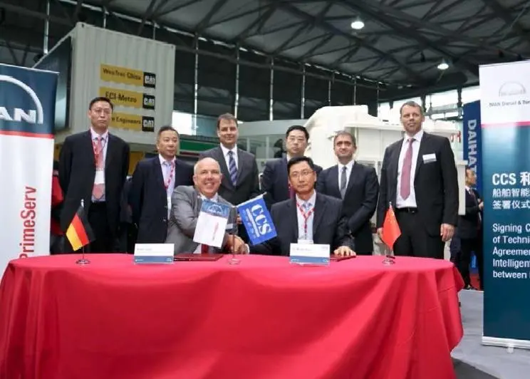 The agreement between MAN and CCS was signed at Marintec 2015 in Shanghai