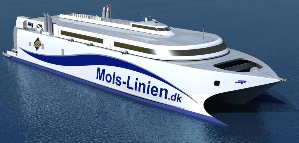 The Denmark-bound 'KatExpress 3', under construction by Incat in Tasmania, will be the latest of three ships to feature Wärtsilä waterjets.