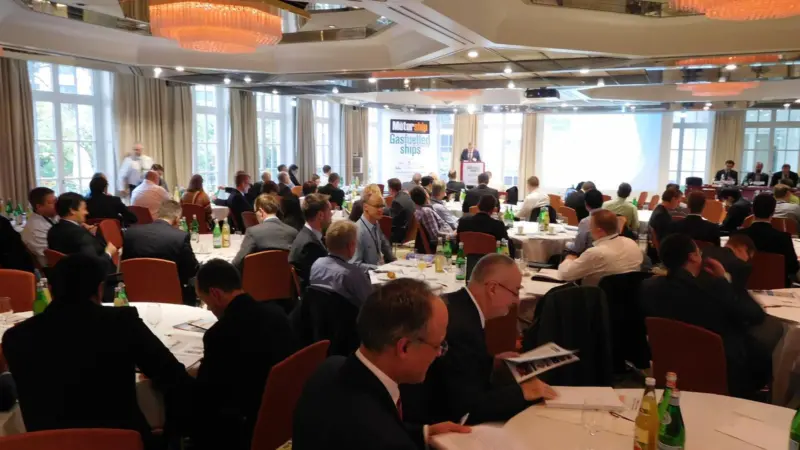A packed auditorium at the Grand Elysee on the second day of Gas Fuelled Ships 2015