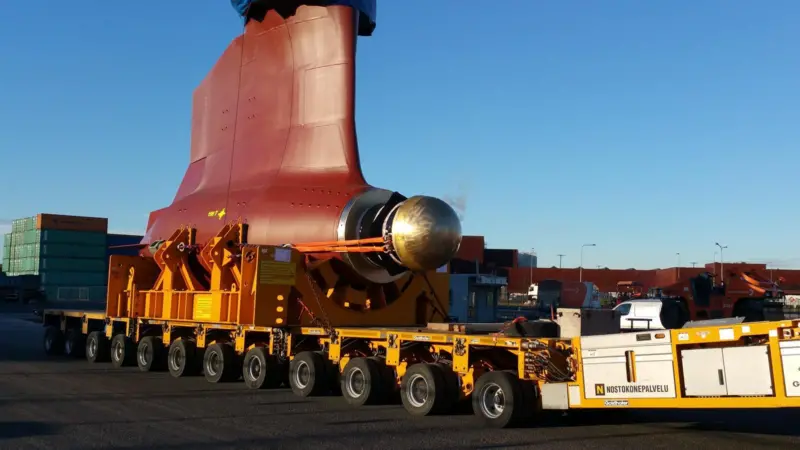 Azipod XO podded propulsion recently departed from the ABB factory