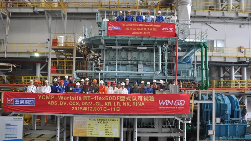 The Winterthur Gas and Diesel type Wartsila 5RT-flex50DF