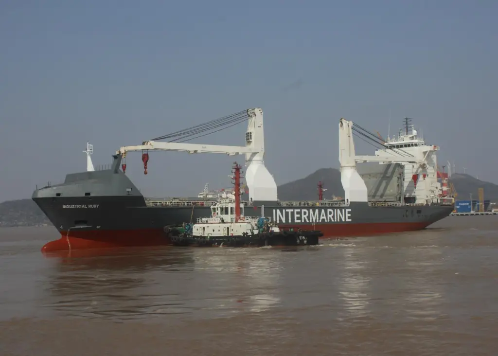 Financing for the retrofit was enabled by a long term, above market rate charter, effectively sharing fuel savings from 'Industrial Ruby' and her two sister ships between the ship owner and charterer.