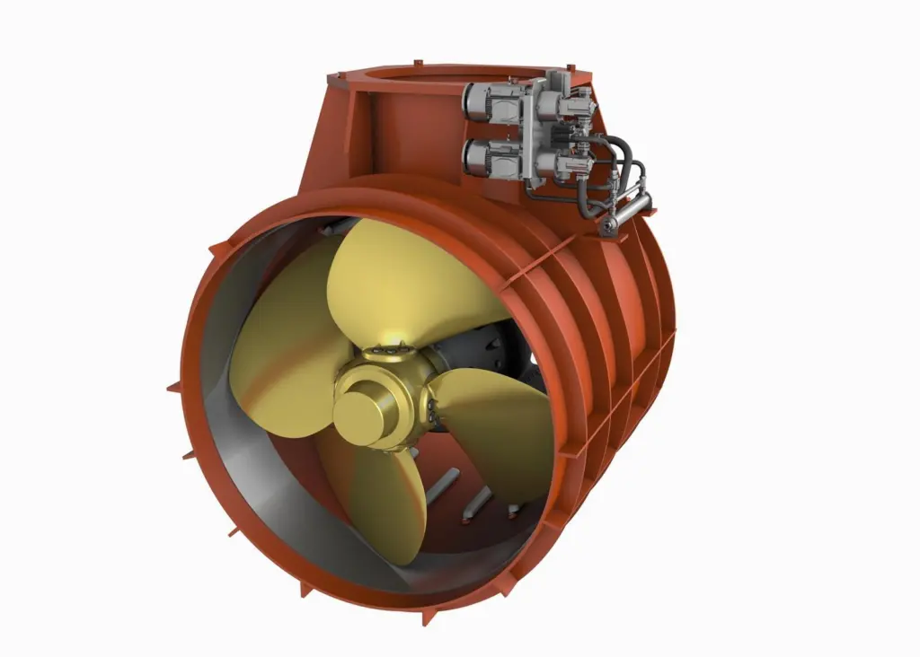 Wärtsilä’s WTT-40 transverse thruster features a 4,000kW power level and a 3,400mm diameter controllable pitch propeller