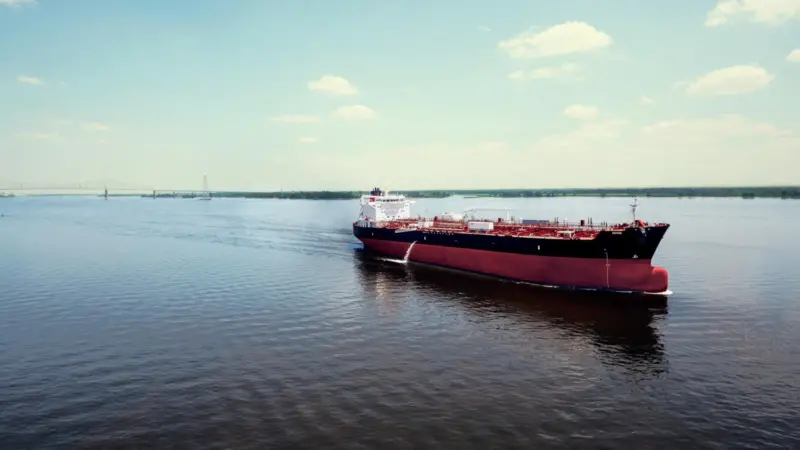 Crowley's 'Ohio' is the first of a new generation of LNG-ready tankers from Philly Shipyard for US domestic service