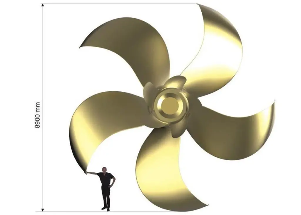 The propellers will be delivered directly to the shipyard where installation is scheduled for July and September