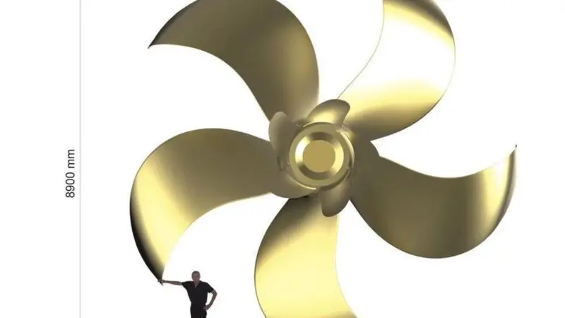 The propellers will be delivered directly to the shipyard where installation is scheduled for July and September