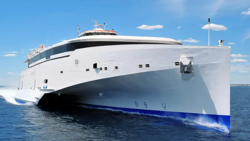 Austal’s 127 metre long passenger trimaran ‘Benchijigua Express’ has a speed of 40 knots