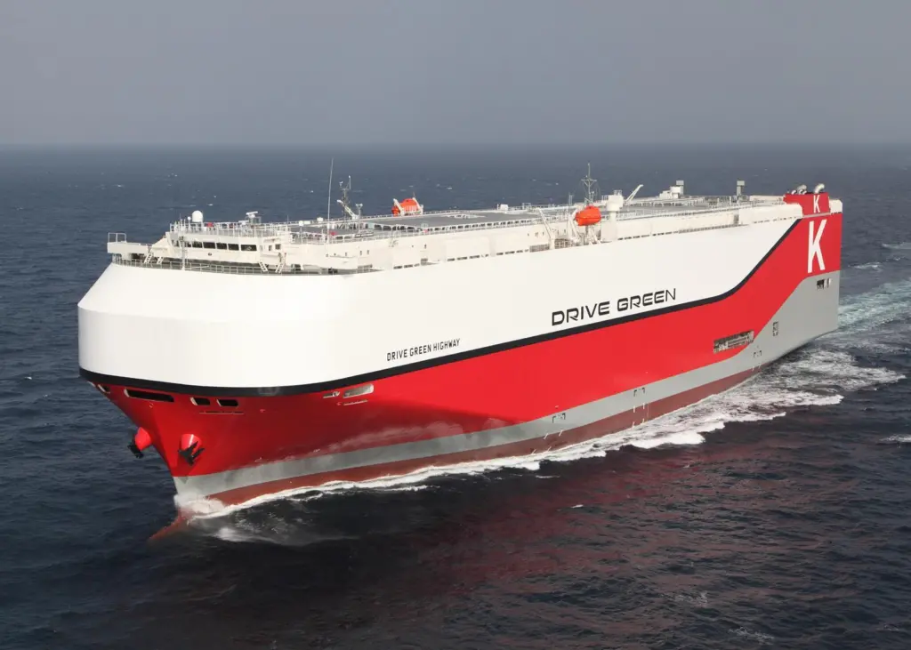 The research into efficiency technologies aboard new PCTC 'Drive Green Highway' eptiomise K Line's environmental focus
