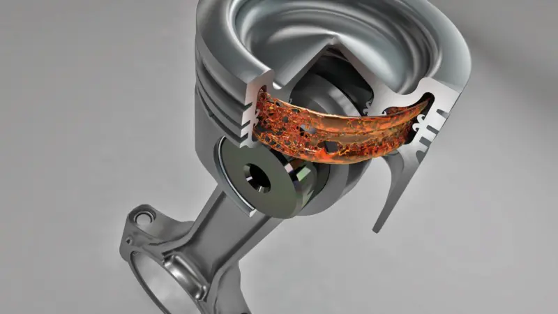 Sealed-in coolant in the EnviroKool piston is anticipated to enable higher engine running temperatures, improving efficiency and reducing cooling oil consumption