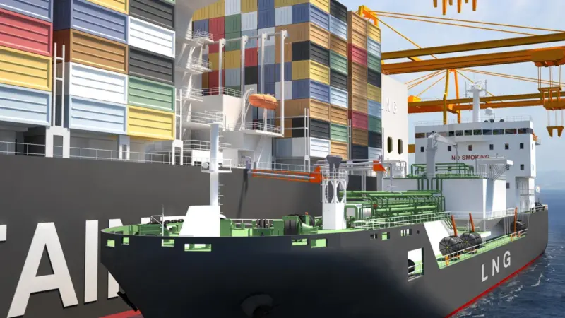 The Singapore venture with Keppel extends Shell's LNG bunkering business into Asia as plans for a bunker barge (pictured) for the Rotterdam GATE terminal proceed