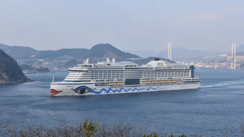 The 'AIDAprima', the first of six cruiseships ordered by Carnival Corp - for for the AIDA brand - to incorporate LNG-burning engines