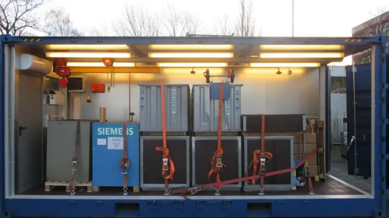 Siemens was able to save two days on drive maintenance and repair for a ferry operator using its containerised service solution
