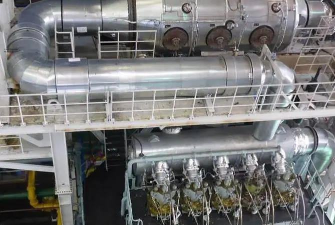 High-pressure SCR, pictured here on an experiemental engine rig, could be integrated into two-stroke engines under the Hercules 2 research project
