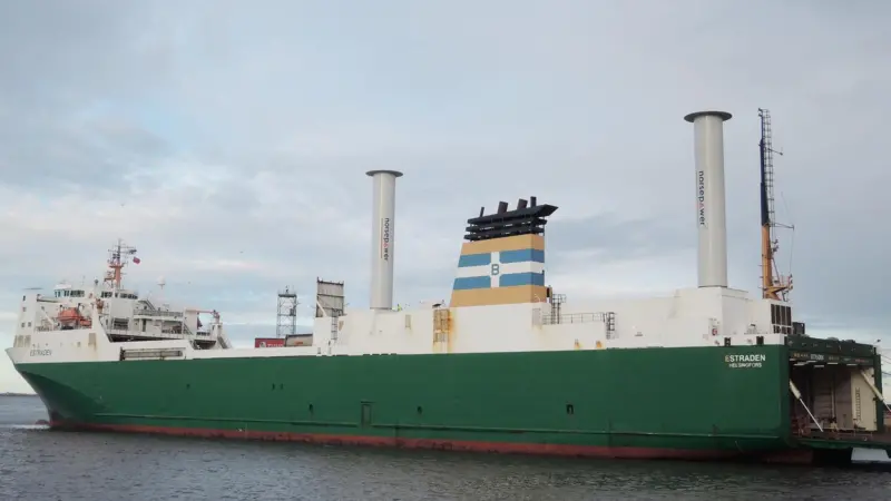 After installing small rotor sails on Bore's 'Estraden', Norsepower will now develop the world's largest rotor sails