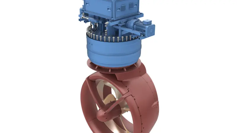 The thruster has fewer moving parts than conventional thrusters
