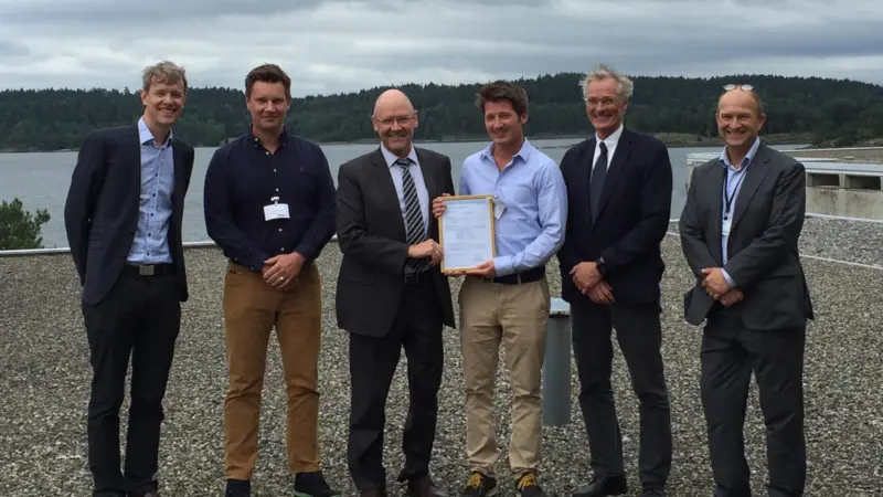 Left to right: Pål Spilleth (DNV GL), Marius Øverland (Vard), Johan P. Tutturen (DNV GL), Andreas Buskop (Vard), Roald Vårheim and Magnus Lindgren (both DNV GL)