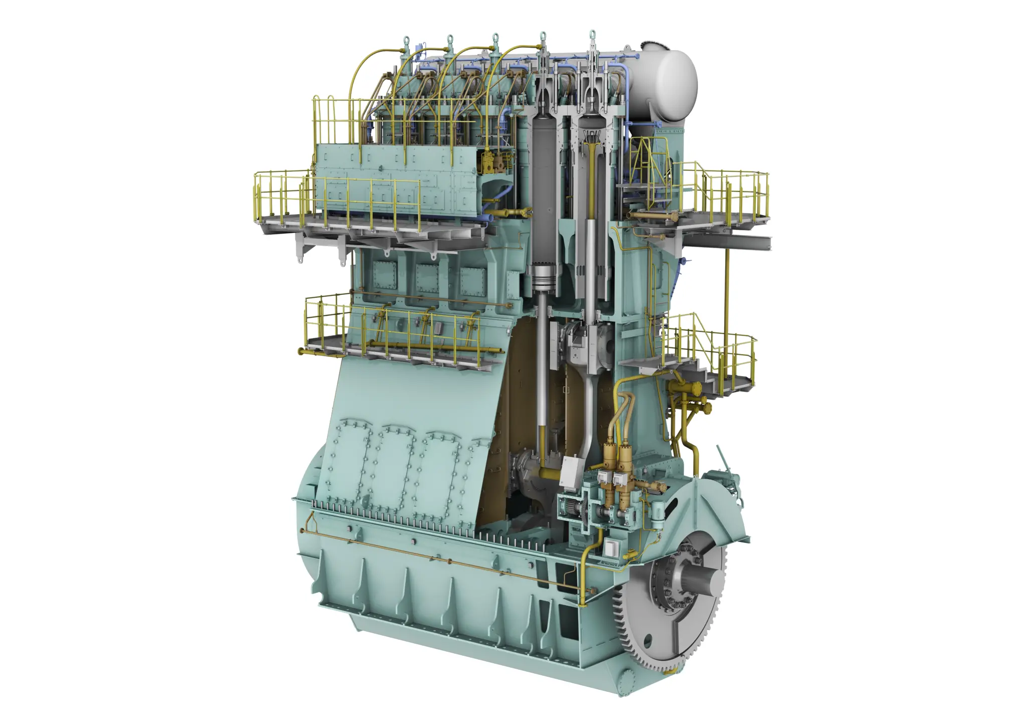The W5X72DF engine is part of WinGD's low-pressure dual-fuel portfolio now entering service