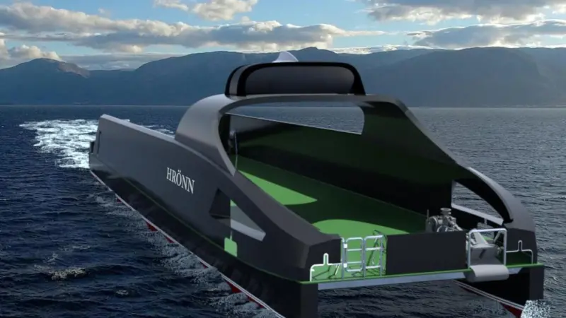 Light-duty offshore utility vessel 'Hrönn', the world's first unmanned offshore vessel, will be built and designed in Norway