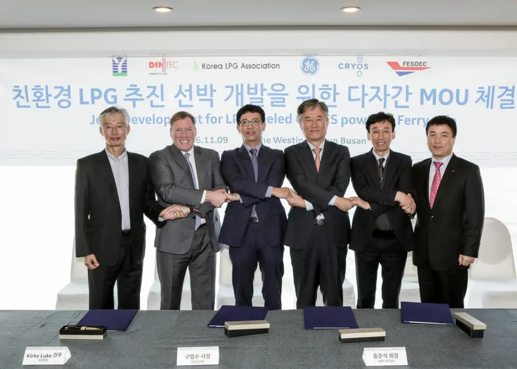 A multilateral ferry design project will see the first marine LPG application of GE's gas turbines and COGES system