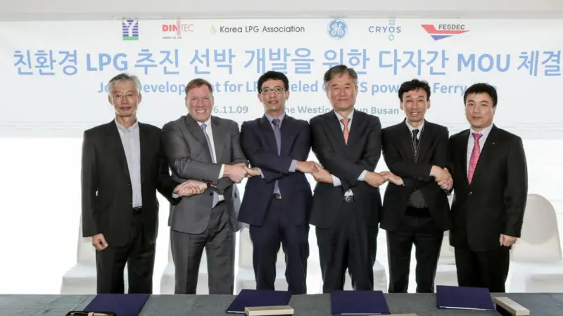 A multilateral ferry design project will see the first marine LPG application of GE's gas turbines and COGES system