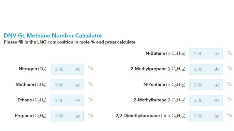 The methane number caclulator uses an algorithm said to offer greater accuracy than existing tools